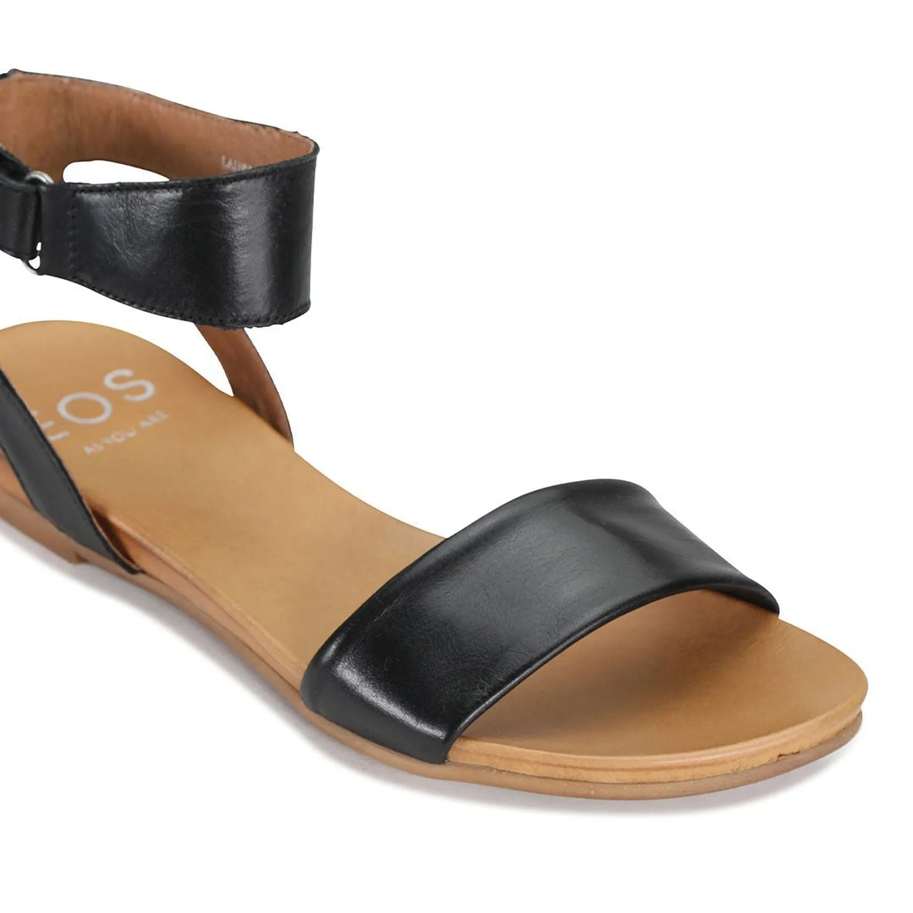 LAUREN LEDER SANDALEN MIT KNÖCHELRIEMEN