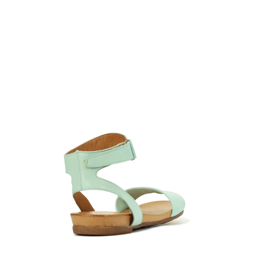 LAUREN LEDER SANDALEN MIT KNÖCHELRIEMEN