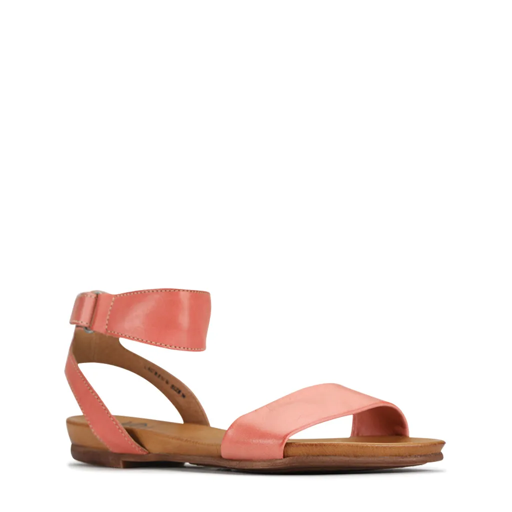 LAUREN LEDER SANDALEN MIT KNÖCHELRIEMEN