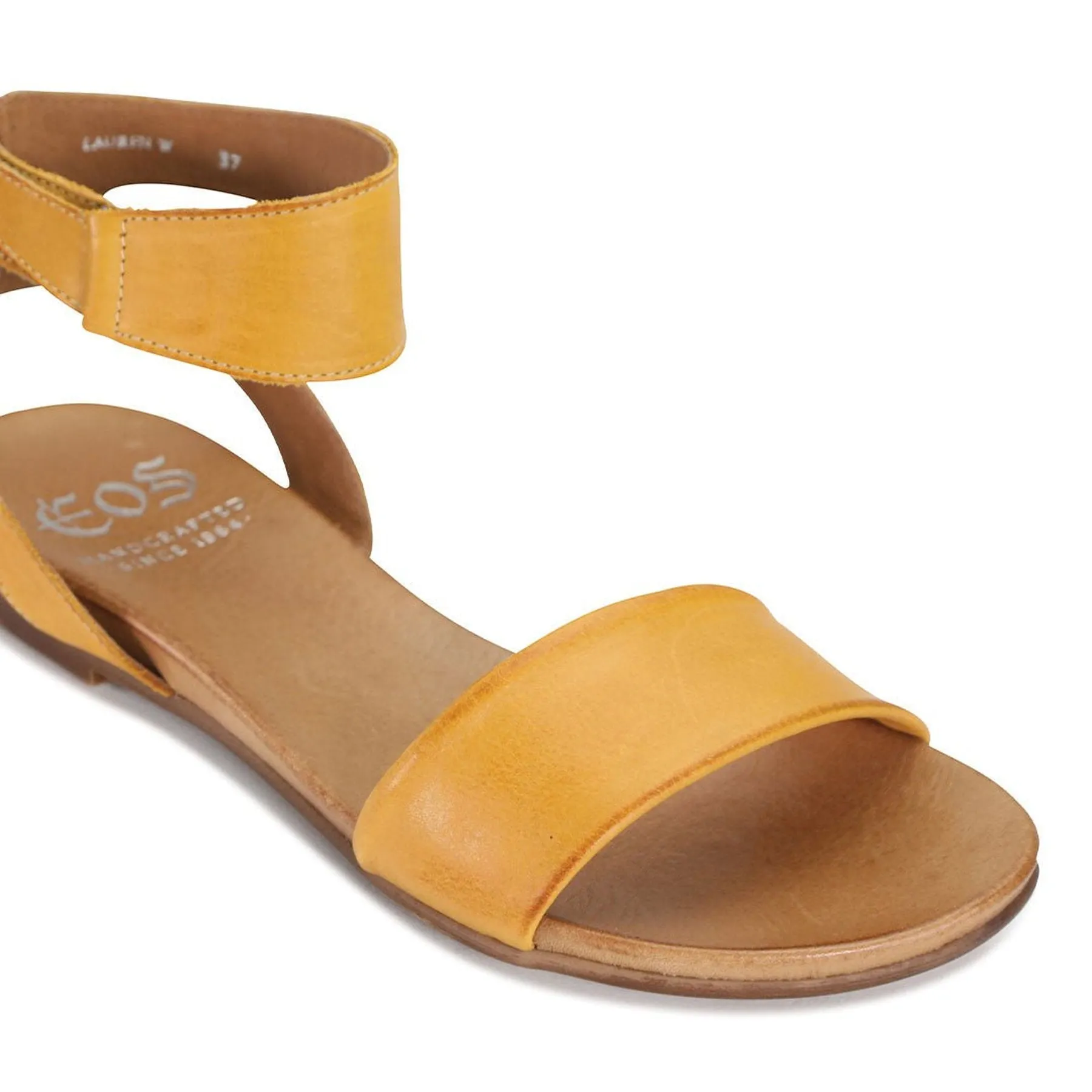 LAUREN LEDER SANDALEN MIT KNÖCHELRIEMEN