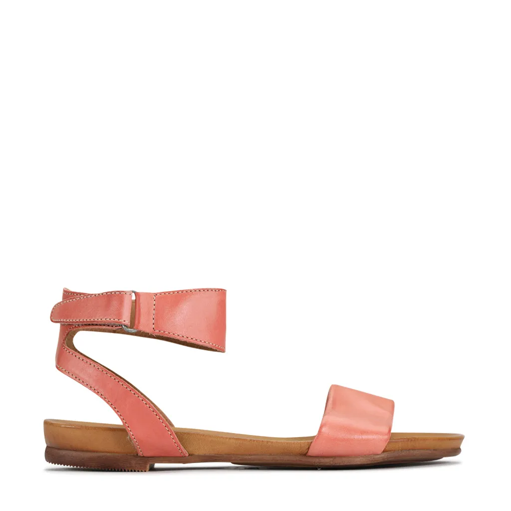 LAUREN LEDER SANDALEN MIT KNÖCHELRIEMEN