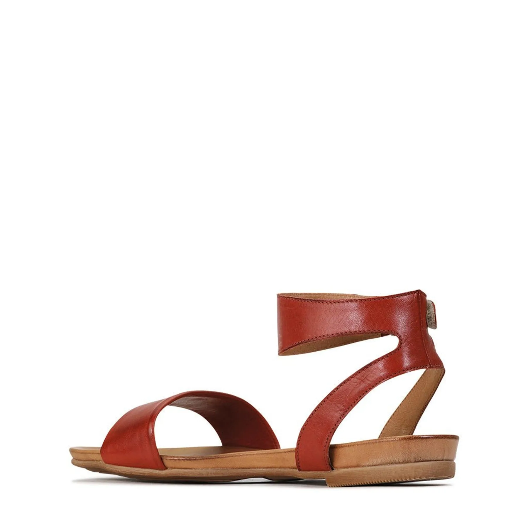 LAUREN LEDER SANDALEN MIT KNÖCHELRIEMEN