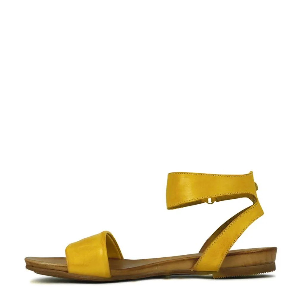 LAUREN LEDER SANDALEN MIT KNÖCHELRIEMEN