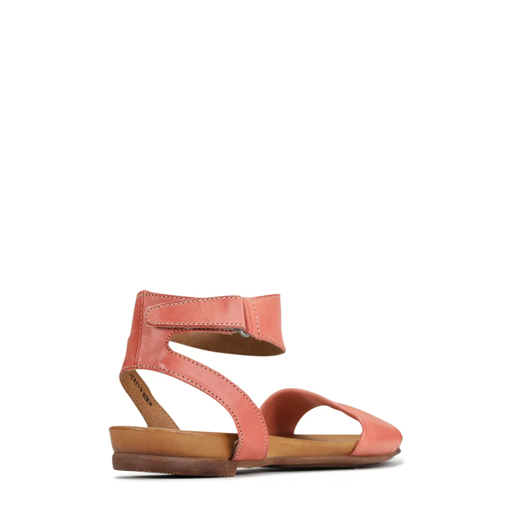 LAUREN LEDER SANDALEN MIT KNÖCHELRIEMEN