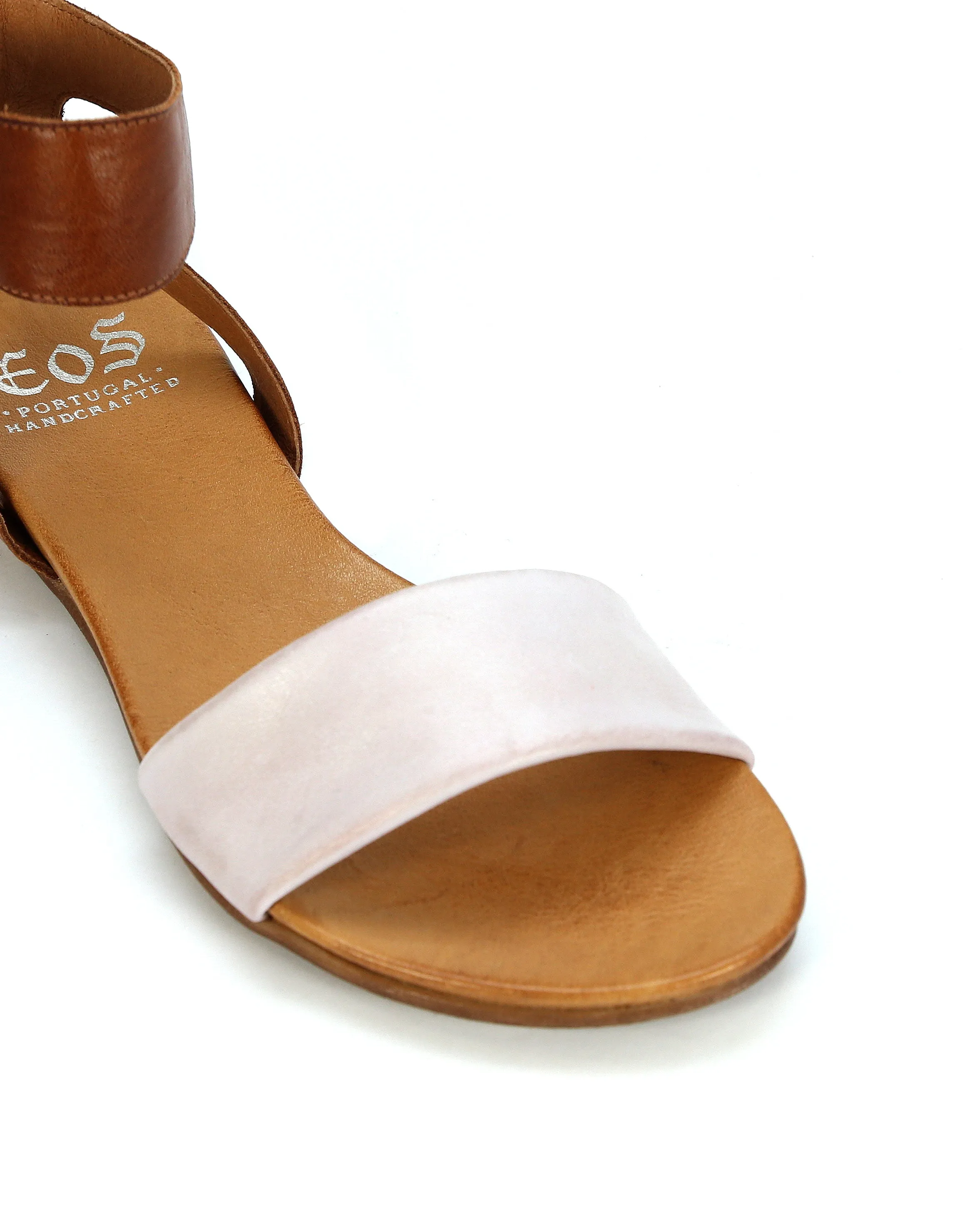 LAUREN LEDER SANDALEN MIT KNÖCHELRIEMEN