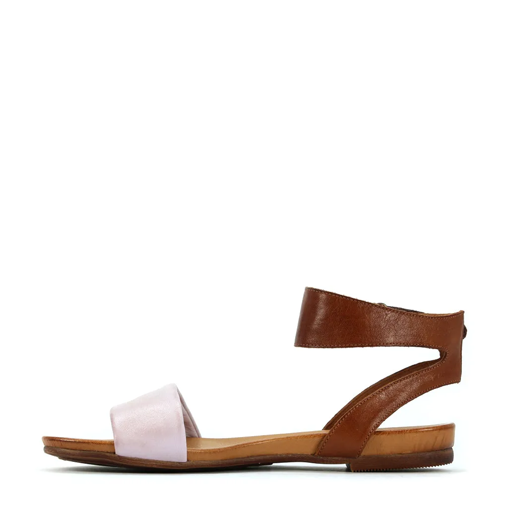 LAUREN LEDER SANDALEN MIT KNÖCHELRIEMEN