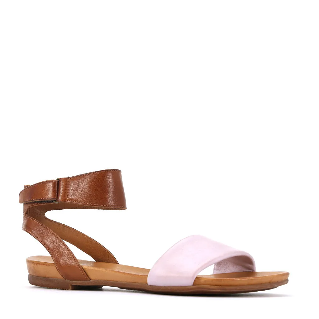 LAUREN LEDER SANDALEN MIT KNÖCHELRIEMEN