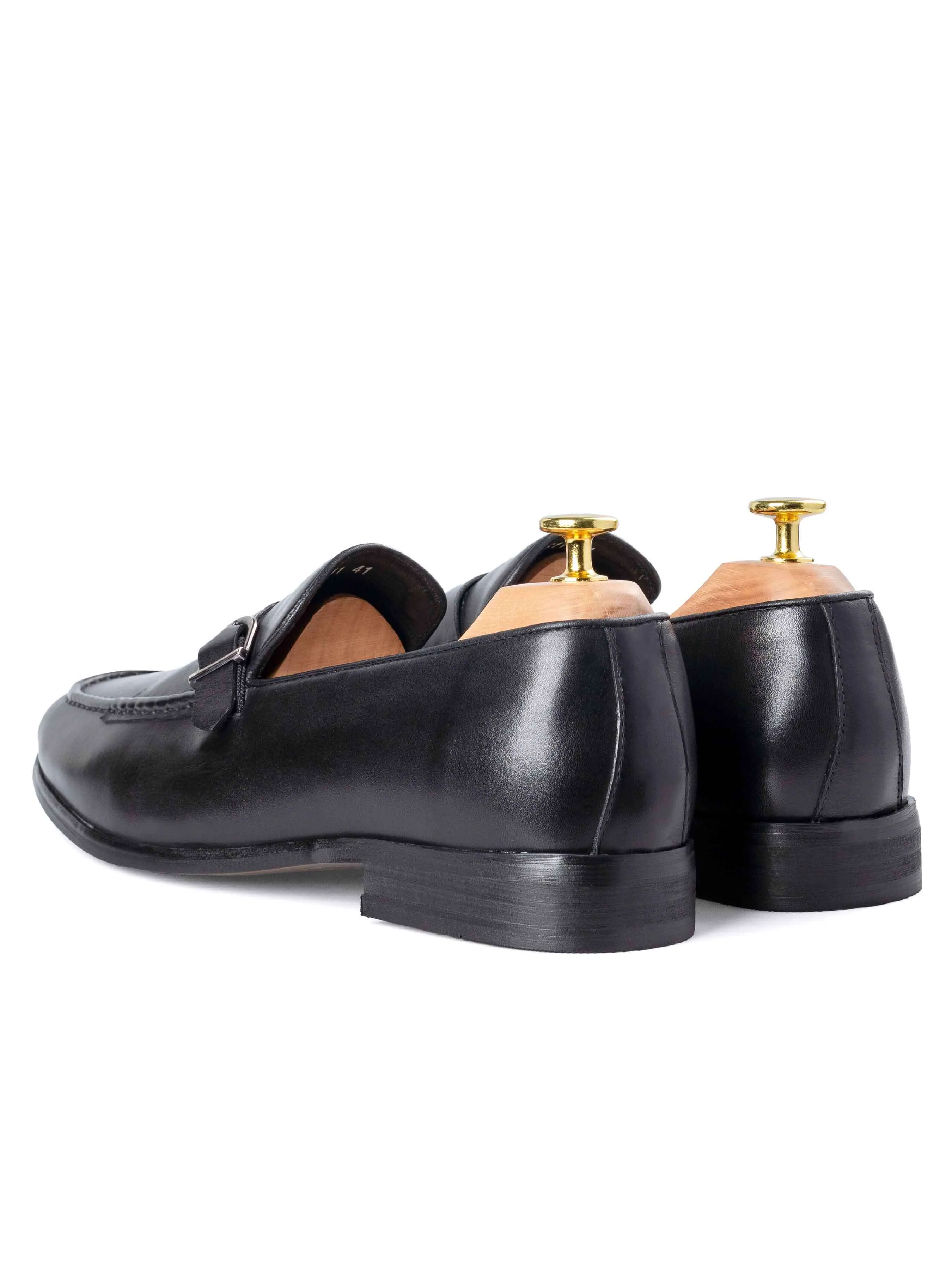 Leo Duo Riemchen-Loafer - Einfarbig Schwarz