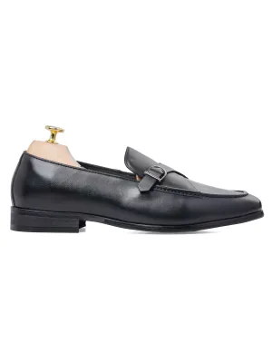 Leo Duo Riemchen-Loafer - Einfarbig Schwarz