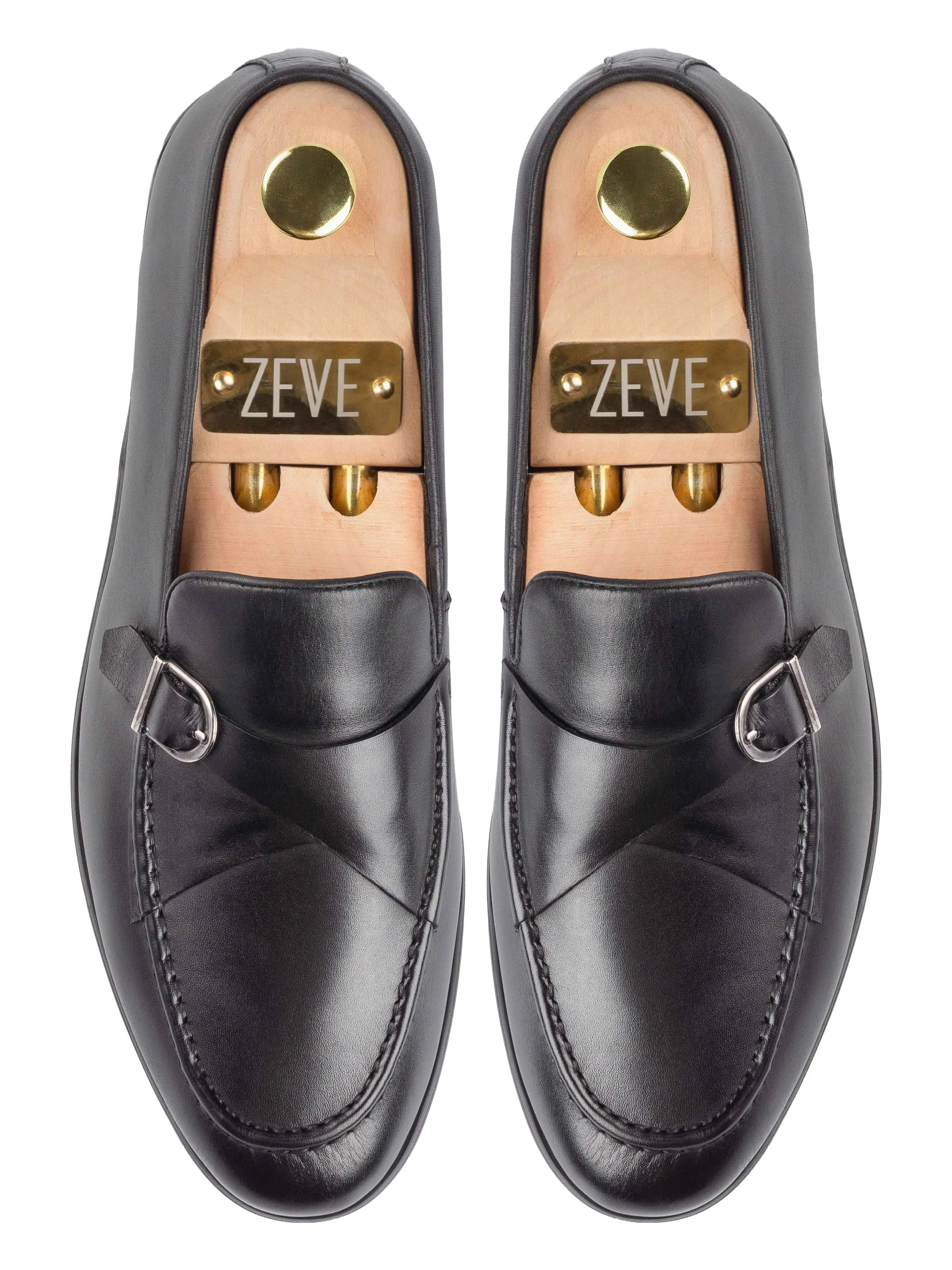 Leo Duo Riemchen-Loafer - Einfarbig Schwarz