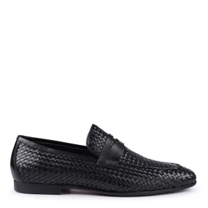 Lima Schwarze Gewebte Loafers