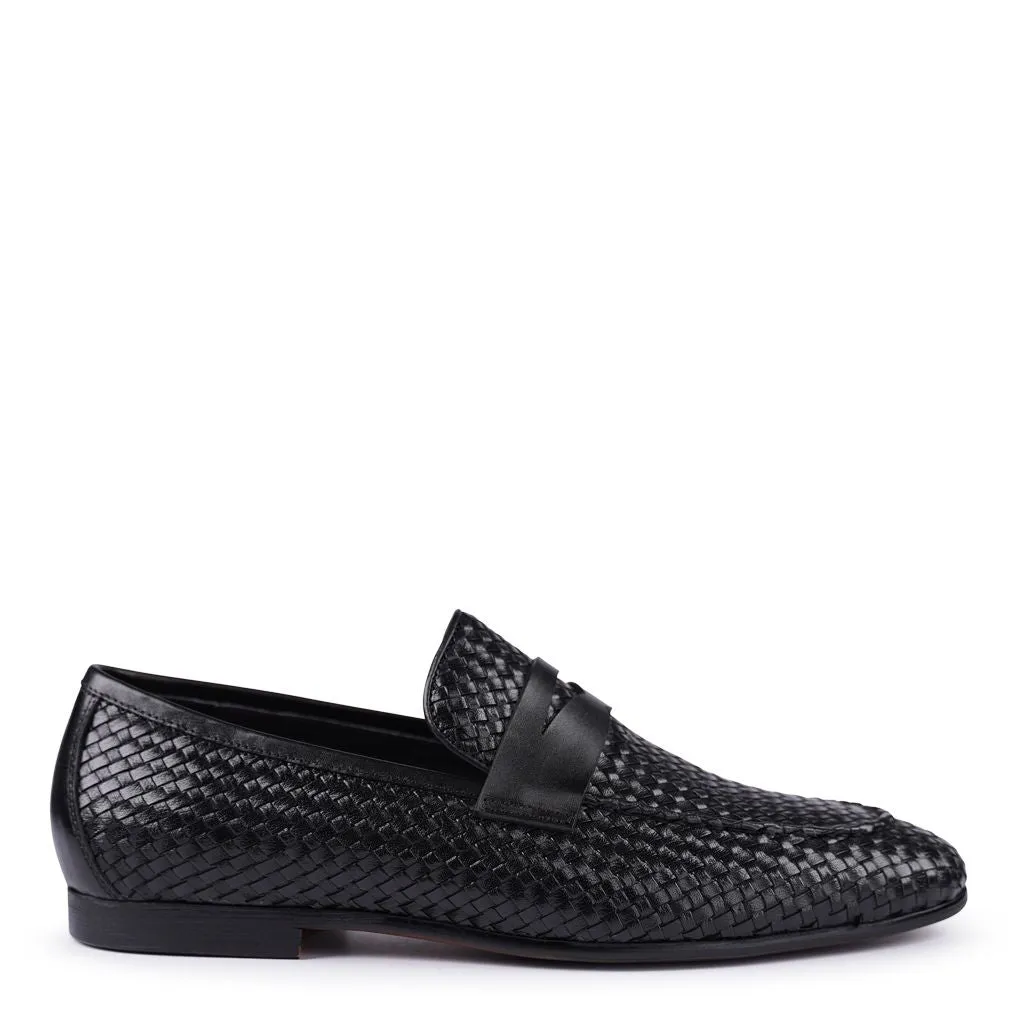 Lima Schwarze Gewebte Loafers