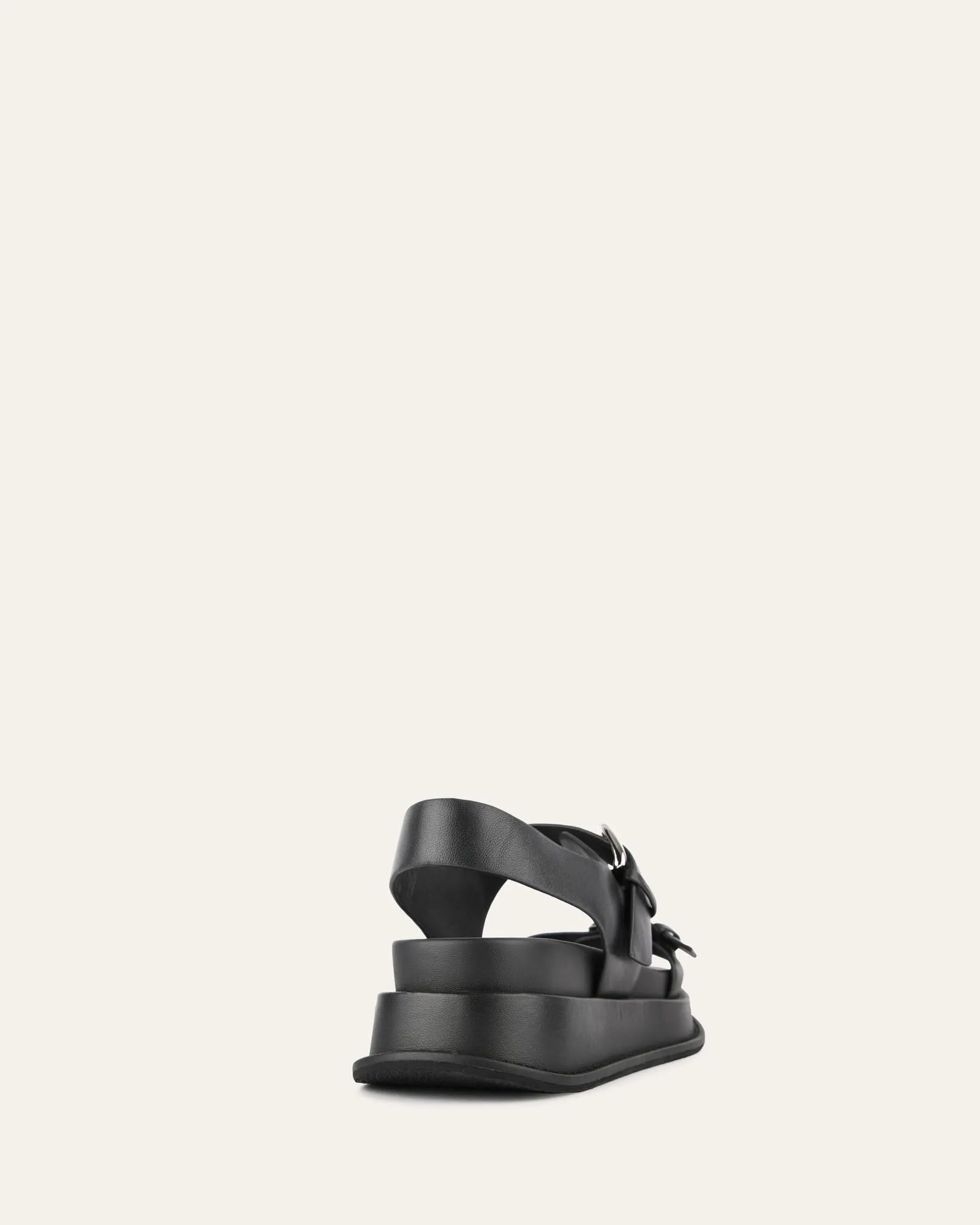 MABEL FLACH SANDALEN SCHWARZES LEDER
