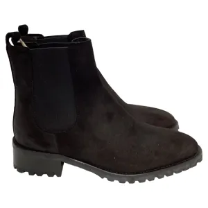 Manolo Blahnik Chelata Chelsea-Stiefel in schwarzem Wildleder