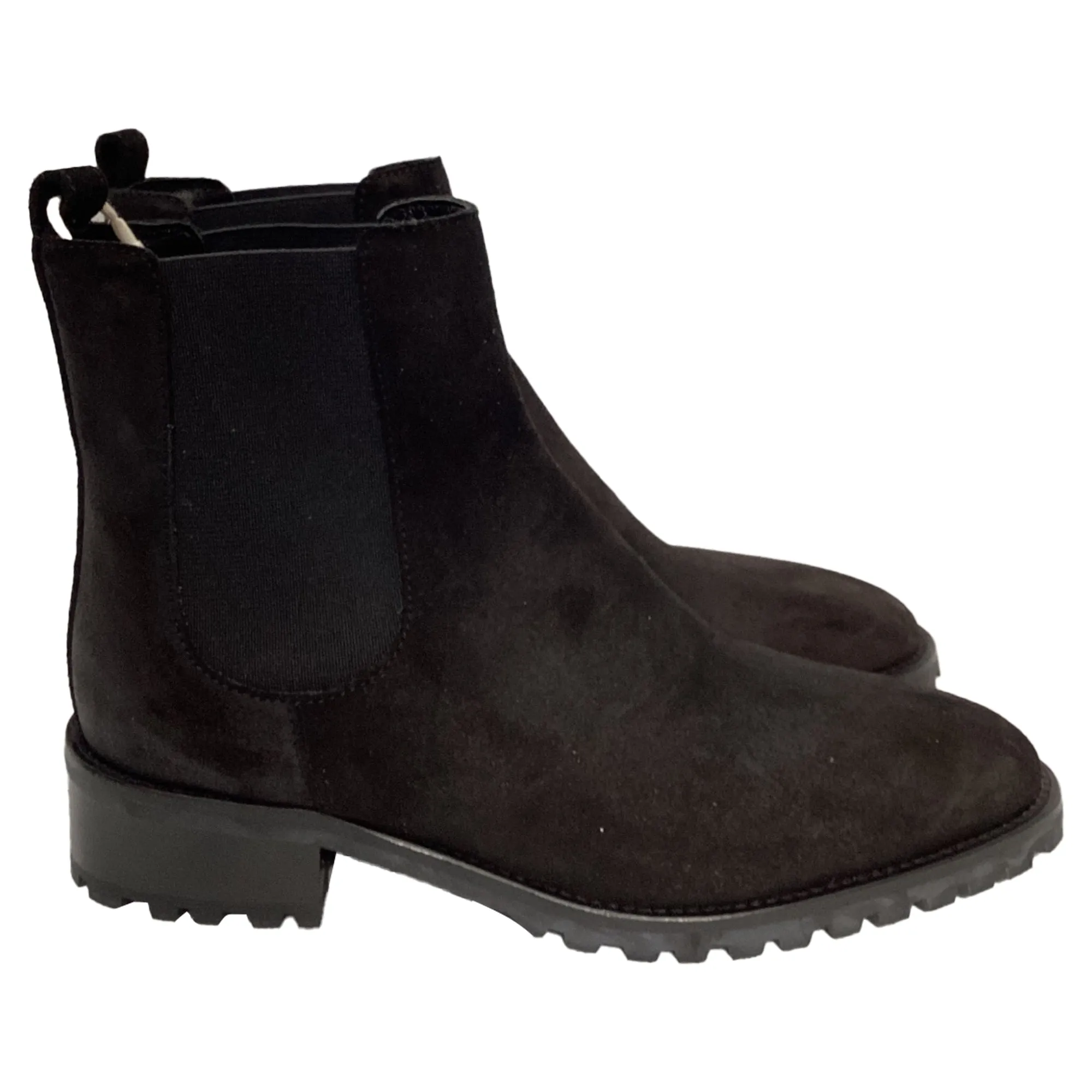 Manolo Blahnik Chelata Chelsea-Stiefel in schwarzem Wildleder
