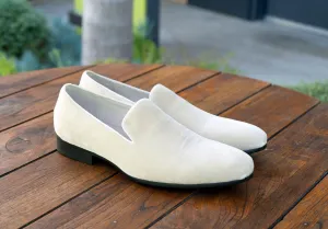 Maurice Velvet Venezianischer Loafer Knochen