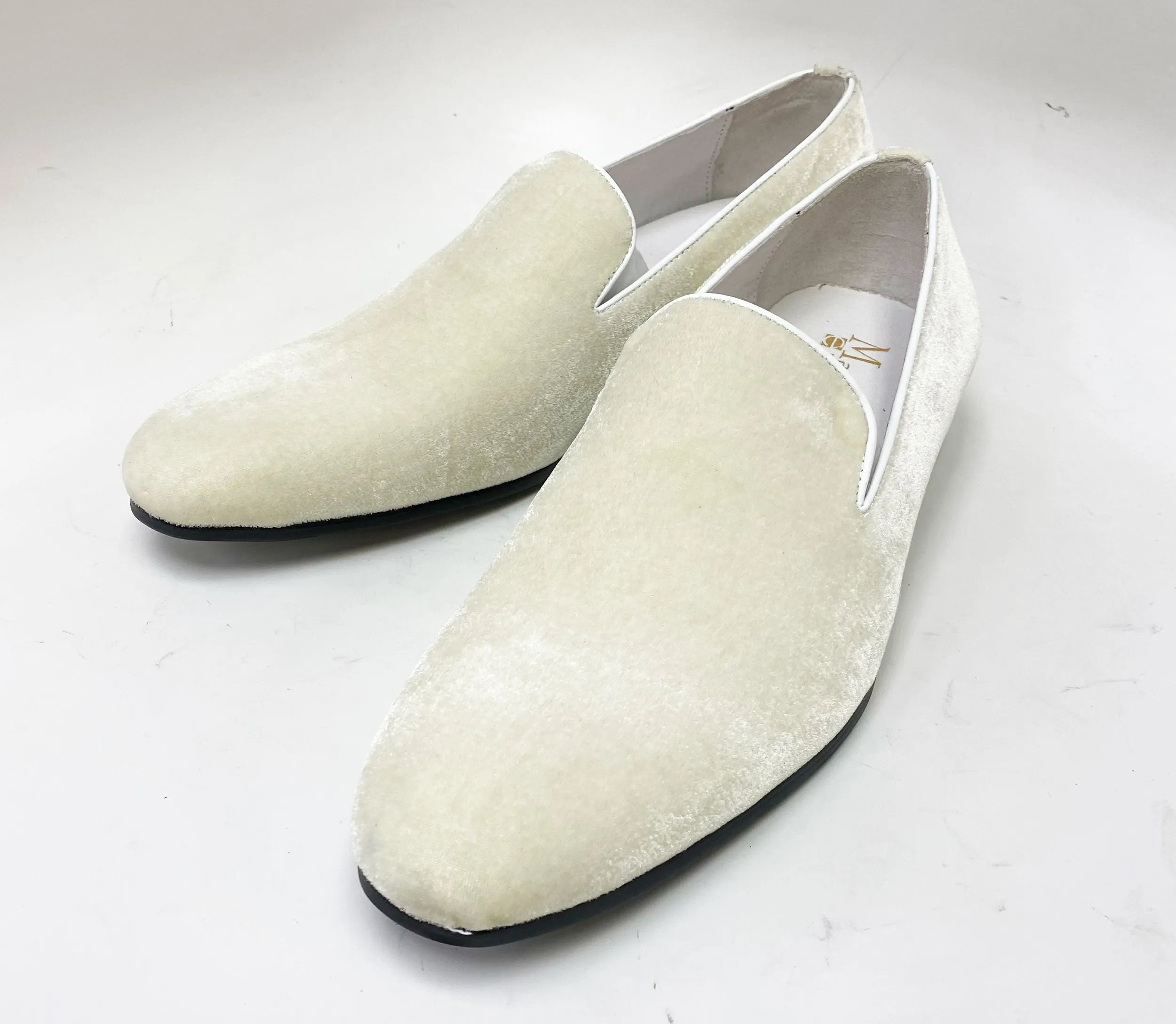 Maurice Velvet Venezianischer Loafer Knochen