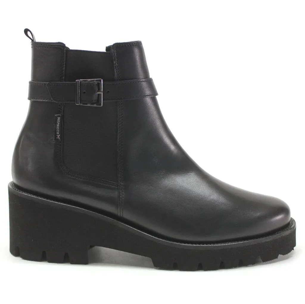 Mephisto Fauve Keilabsatz-Stiefeletten für Damen aus Vollnarbenleder