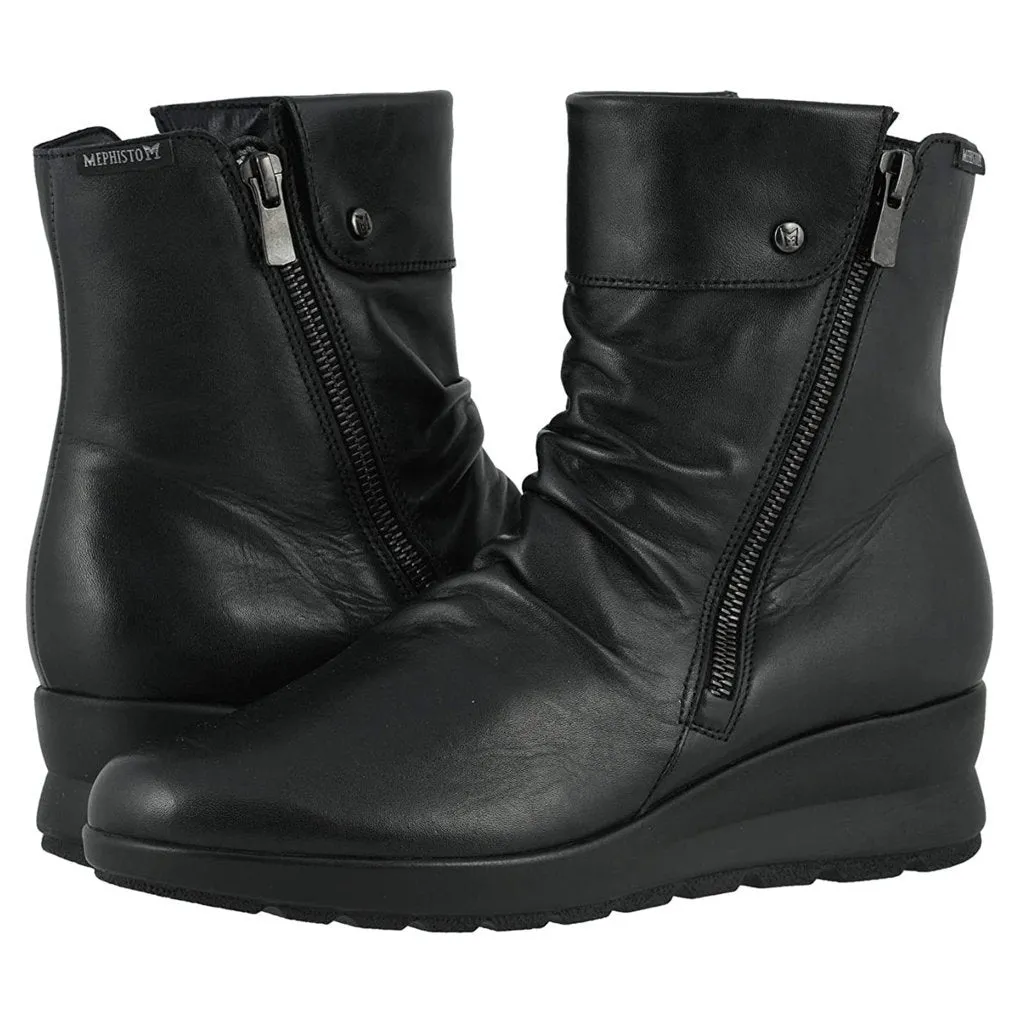 Mephisto Phila Damen Stiefeletten mit Keilabsatz aus Vollrindleder