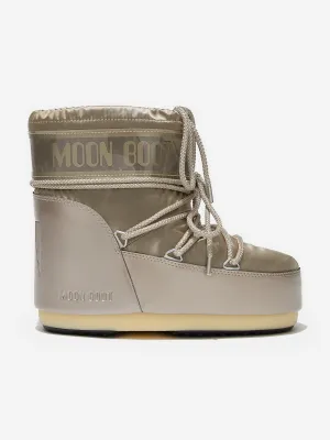 Moon Boot Girls Icon Low Glance Stiefel in Beige