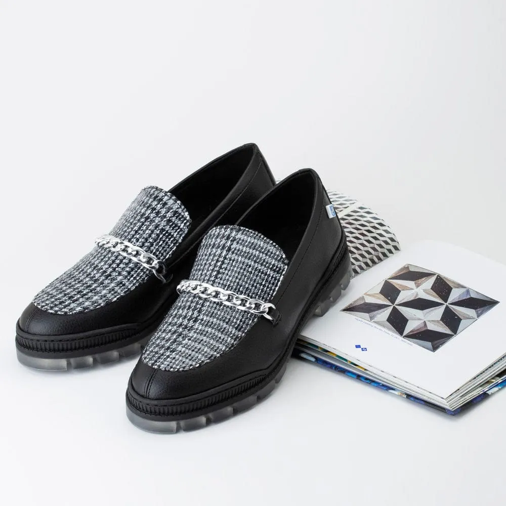 Meine Combat Vegan-Leder Loafers | Schwarz
