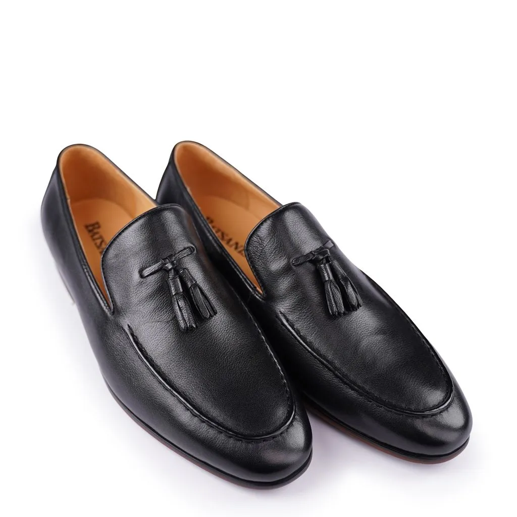 Nathan Black Geschliffene Loafers