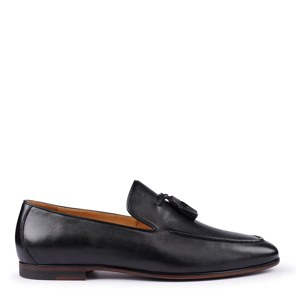Nathan Black Geschliffene Loafers