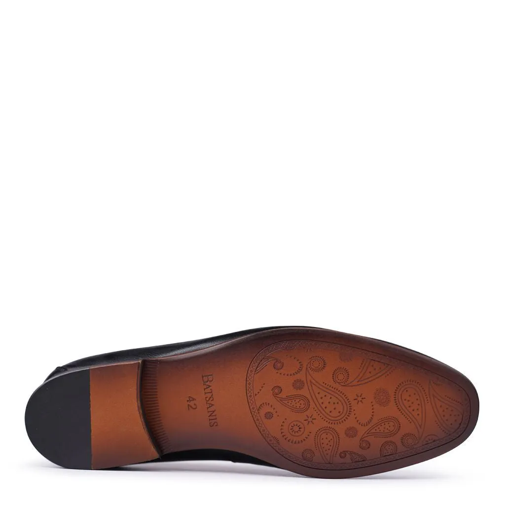 Nathan Black Geschliffene Loafers
