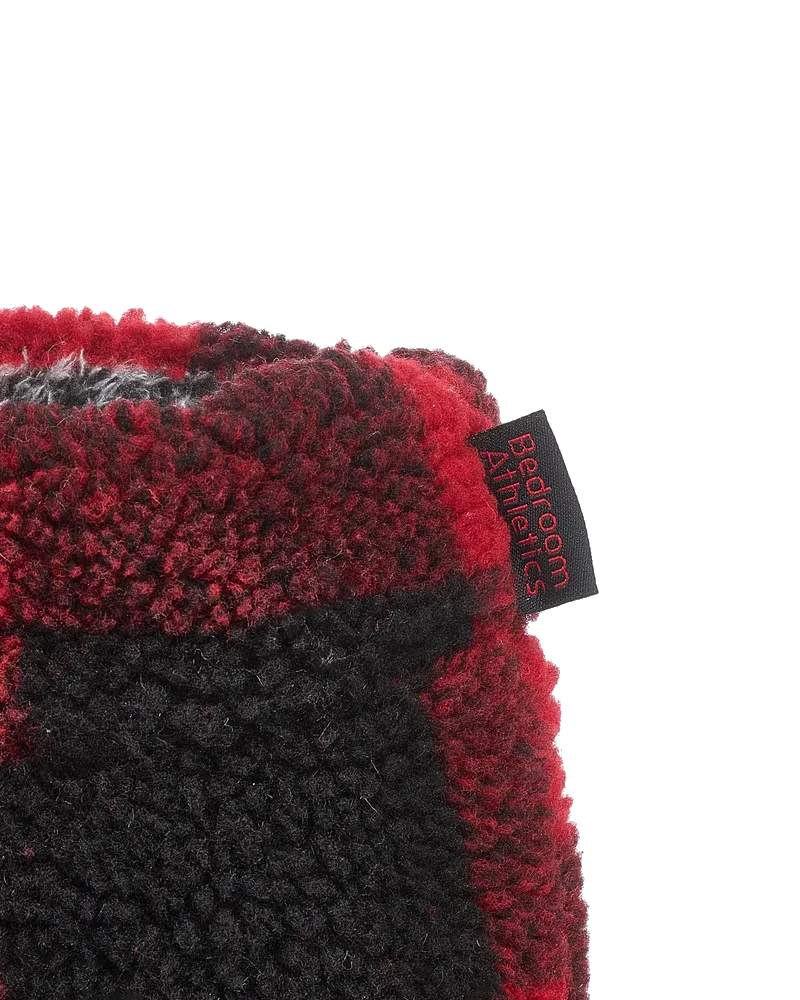 Neeson Sherpa Pantoffel-Stiefel in Rot & Schwarz Karo