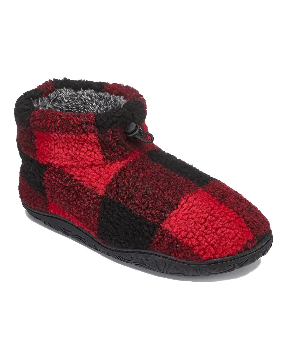 Neeson Sherpa Pantoffel-Stiefel in Rot & Schwarz Karo