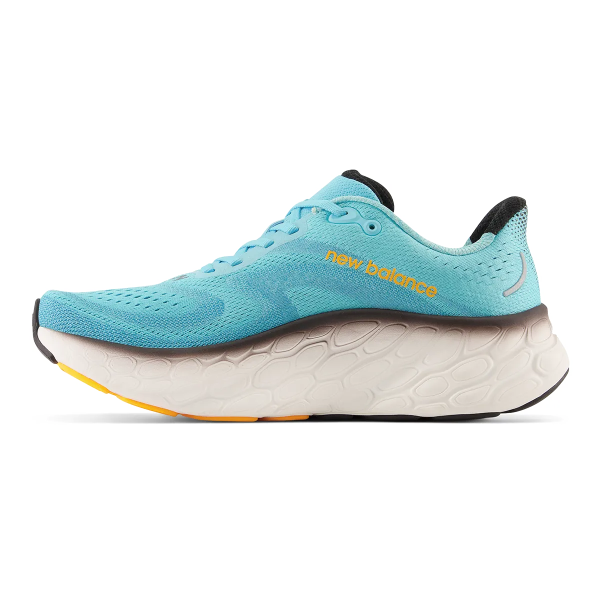 New Balance Fresh Foam X More V4 - Sommer Aqua - Schwarz - Leuchtendes Ringelblumengelb