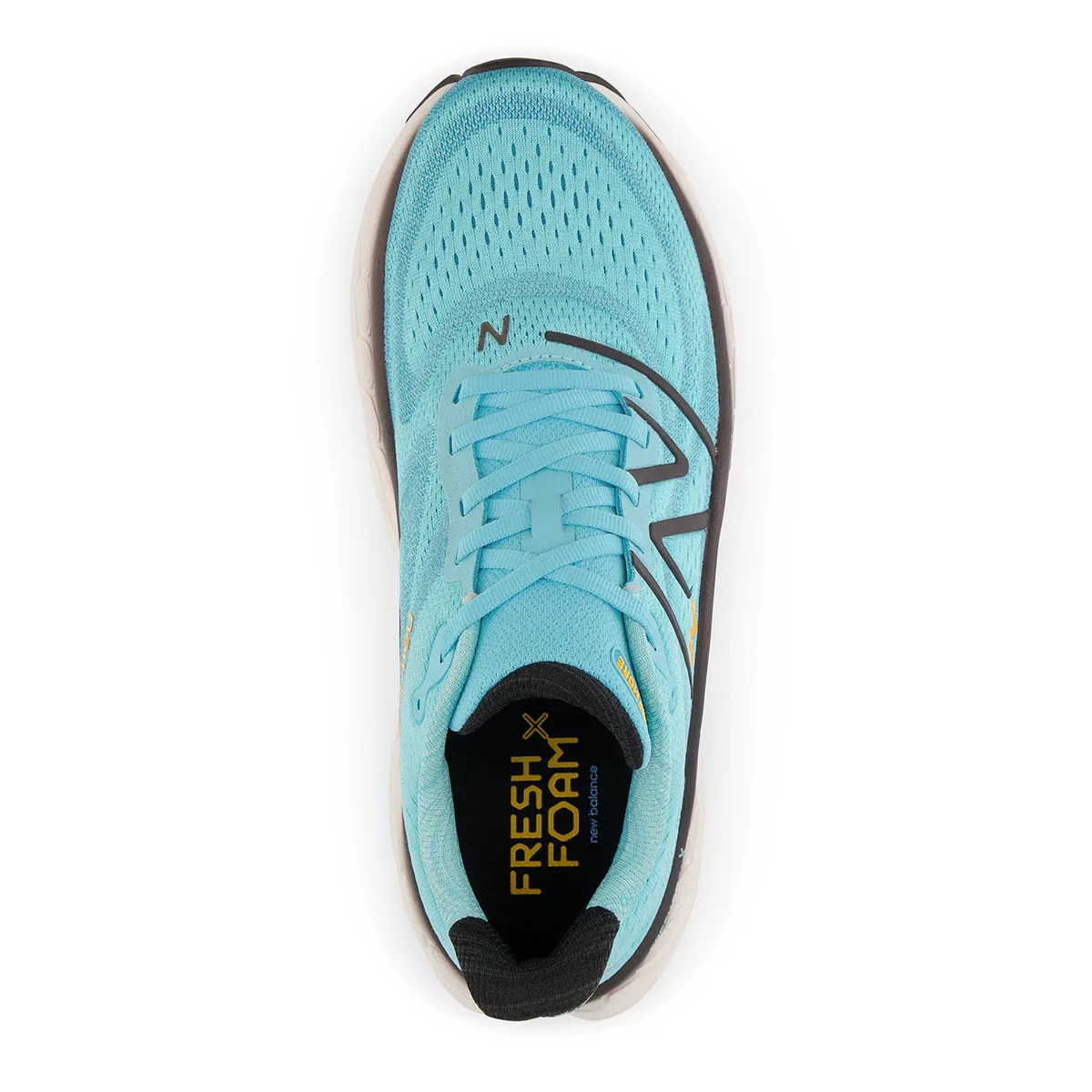 New Balance Fresh Foam X More V4 - Sommer Aqua - Schwarz - Leuchtendes Ringelblumengelb