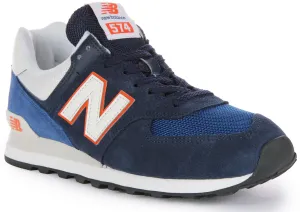 New Balance U574 XR2 Schuhe in Marineblau und Orange