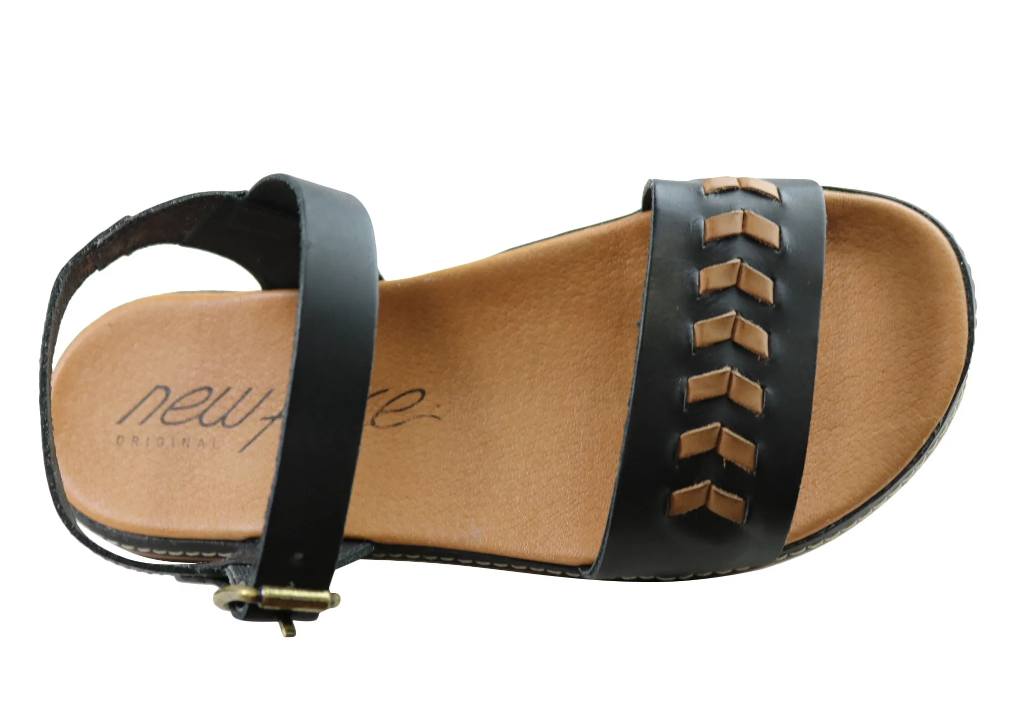New Face Paradise Damen Bequeme Ledersandalen Hergestellt in Brasilien New Face Schuhe