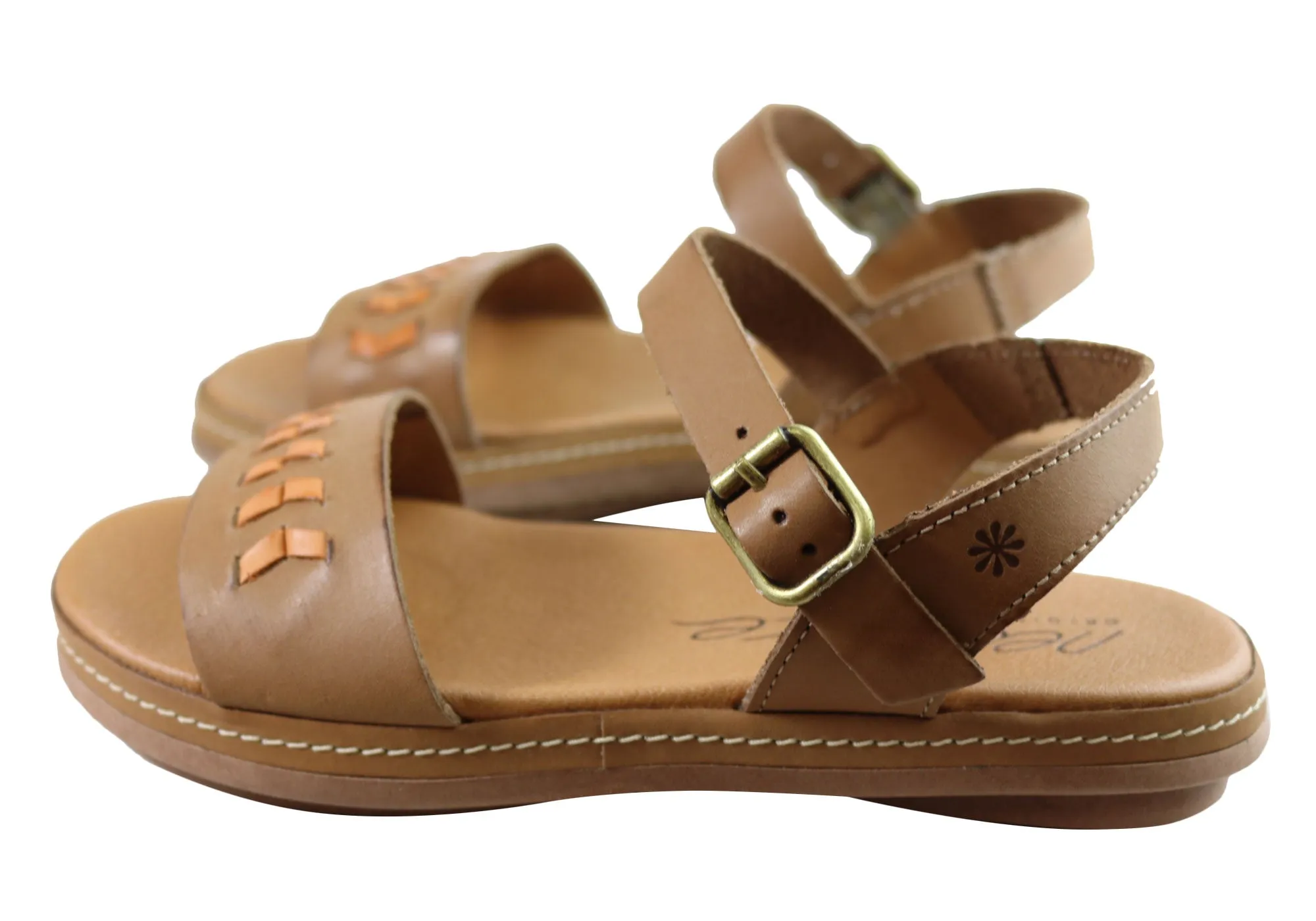 New Face Paradise Damen Bequeme Ledersandalen Hergestellt in Brasilien New Face Schuhe