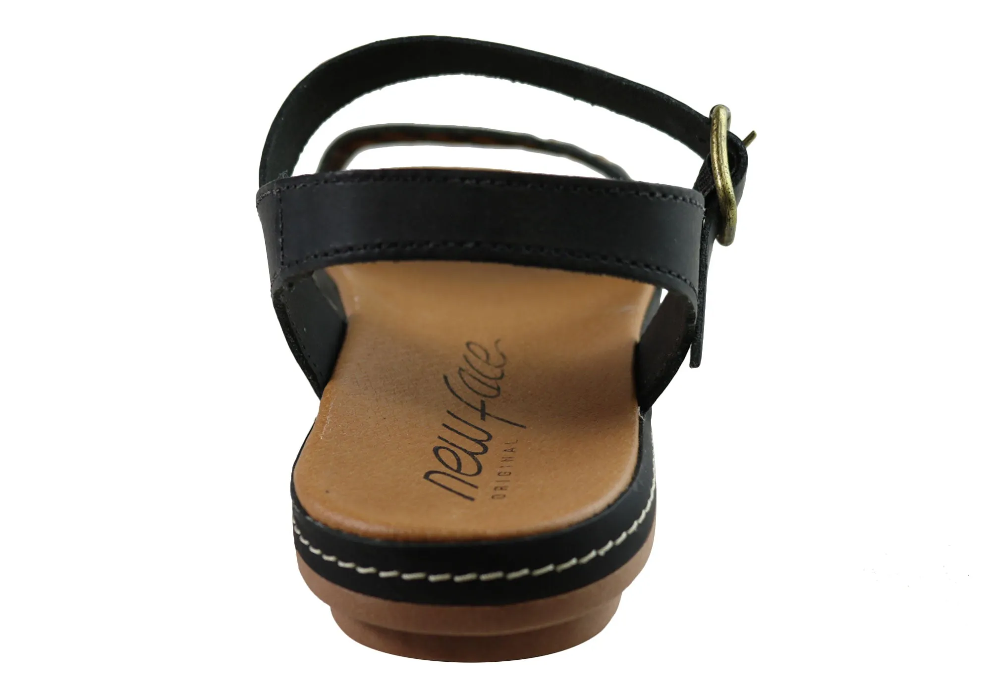 New Face Paradise Damen Bequeme Ledersandalen Hergestellt in Brasilien New Face Schuhe