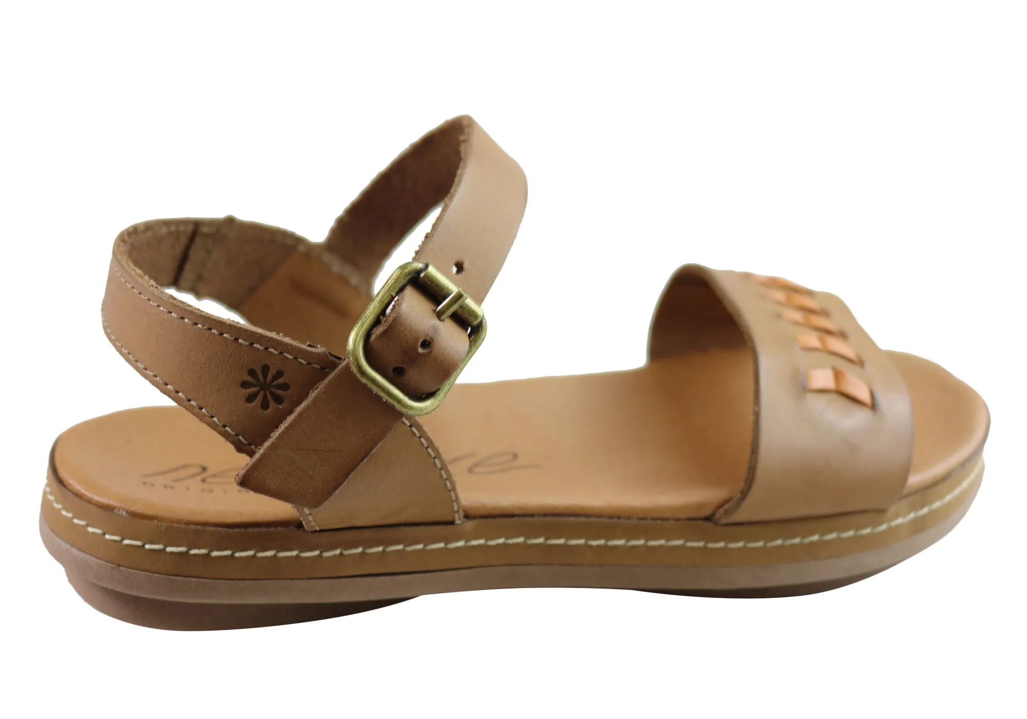 New Face Paradise Damen Bequeme Ledersandalen Hergestellt in Brasilien New Face Schuhe