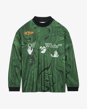 NIKE X OFF WHITE ALLOVER PRINT TRIKOT KELLY GRÜN (NEU)