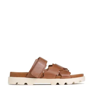 NISSA LEDER-SLIDES SANDALEN