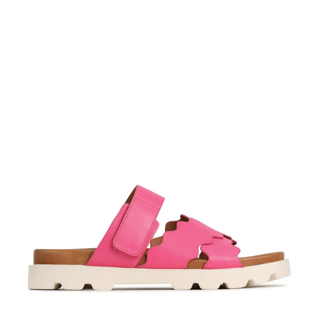 NISSA LEDER-SLIDES SANDALEN