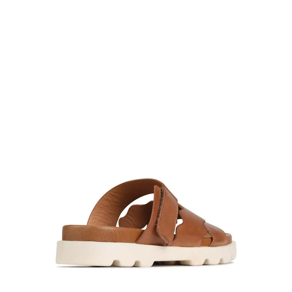 NISSA LEDER-SLIDES SANDALEN