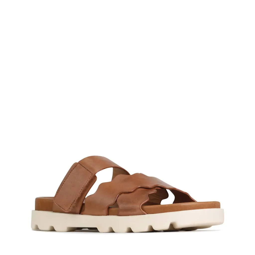 NISSA LEDER-SLIDES SANDALEN