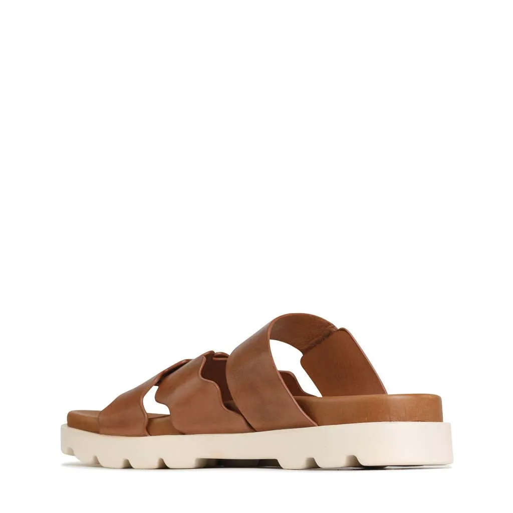 NISSA LEDER-SLIDES SANDALEN