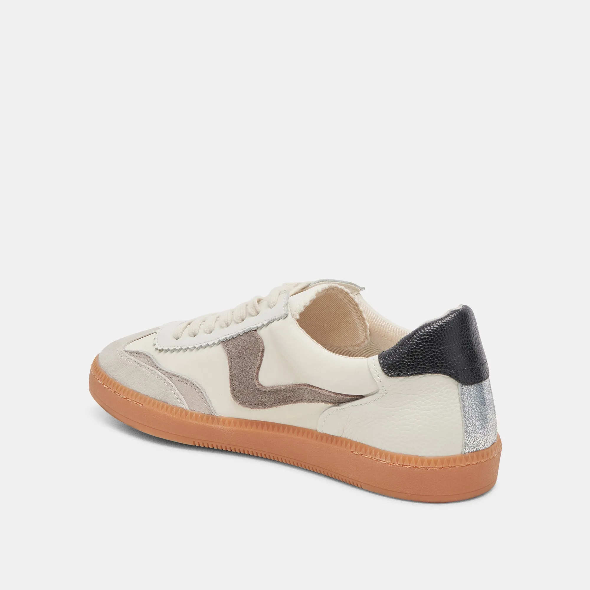 HINWEIS SNEAKERS WEIß GRAU LEDER