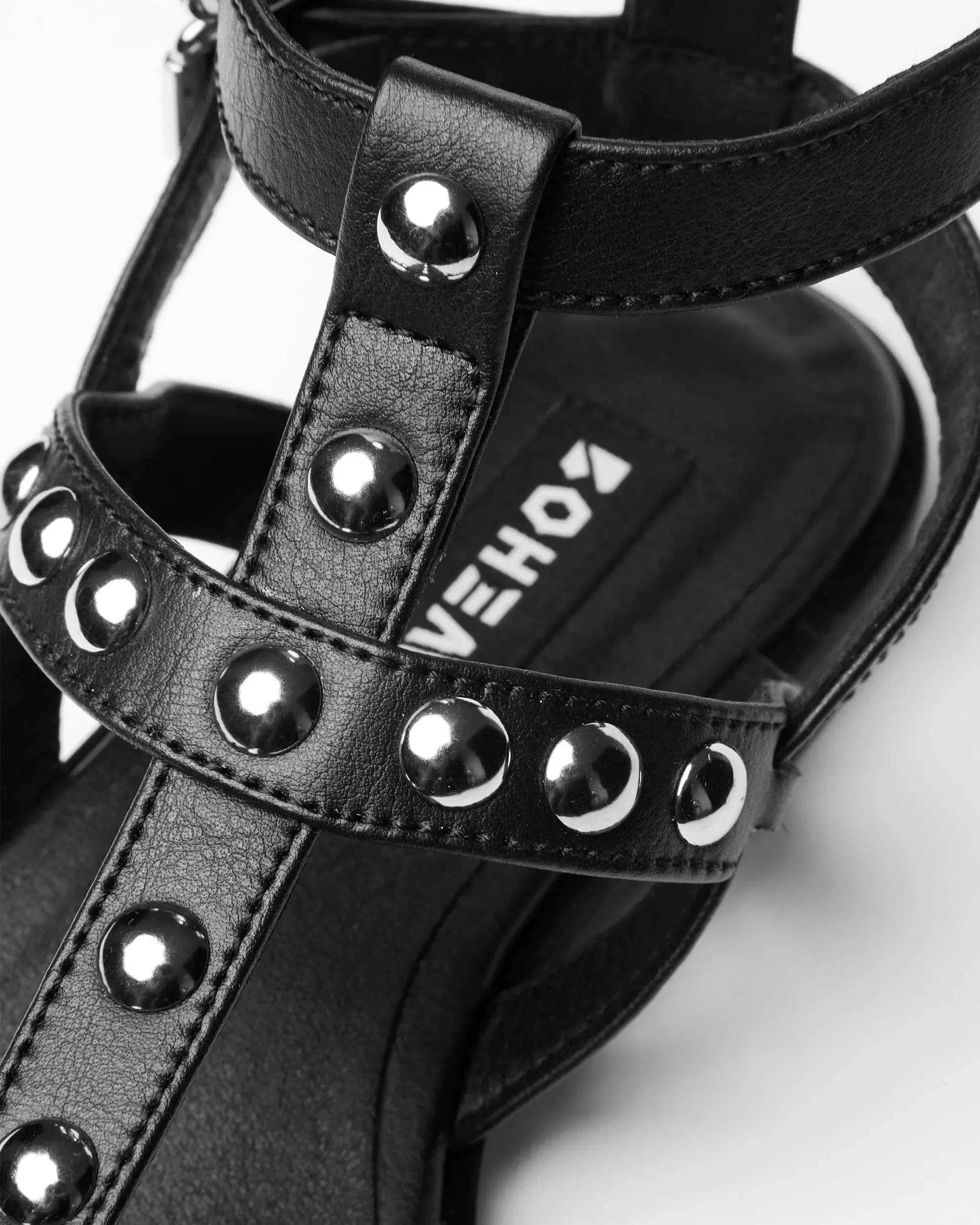 Nox Vegan Traubenleder Gladiatoren Sandalen | Schwarz