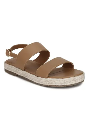 Nude PU-Jute-Espadrilles