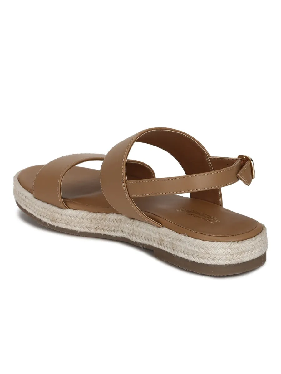 Nude PU-Jute-Espadrilles