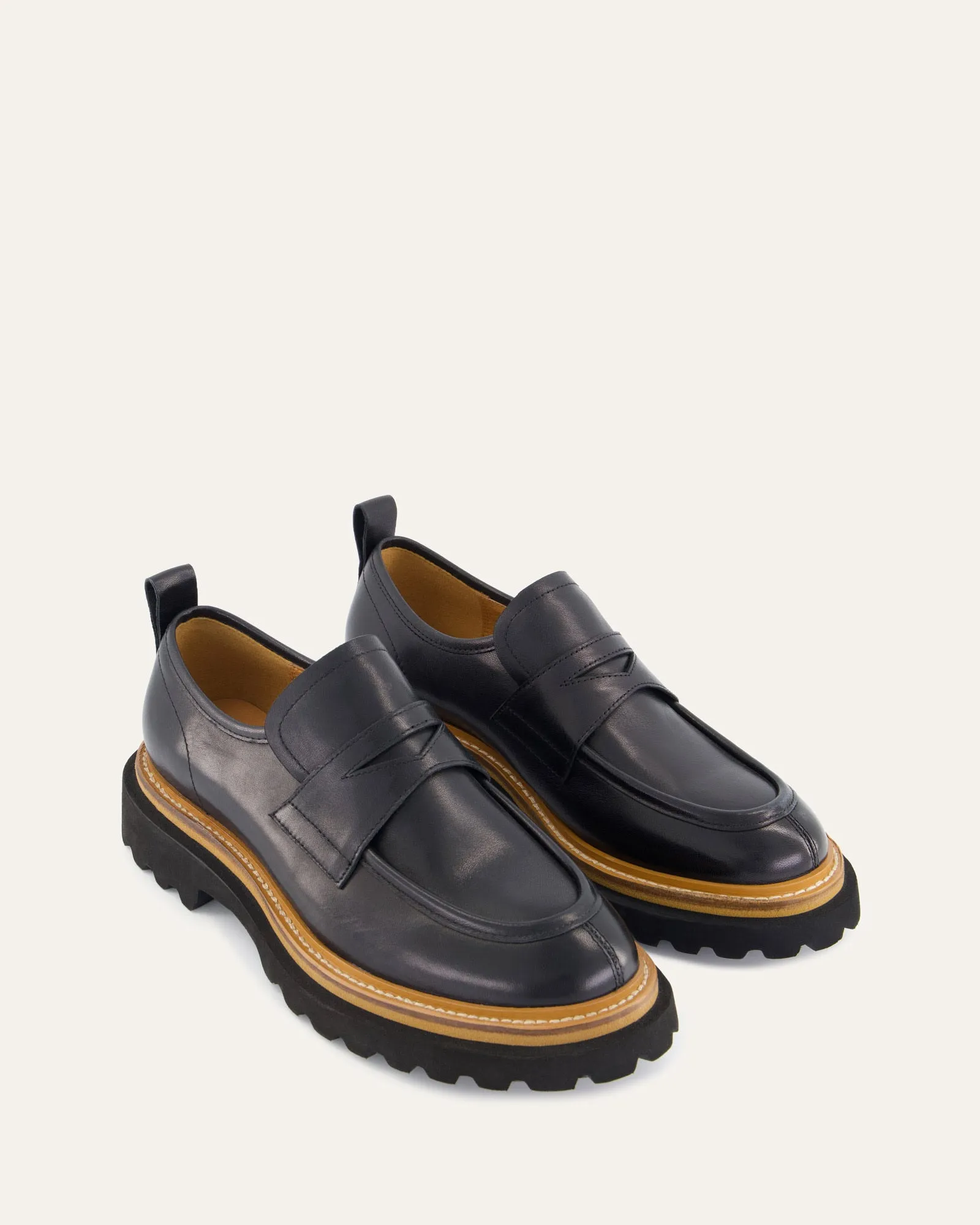 OBI LOAFERS SCHWARZES LEDER