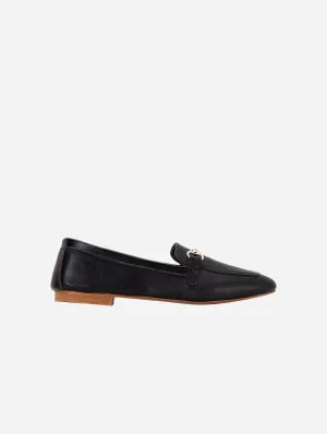Olly Vegan-Leder Horsebit-Loafer | Schwarz