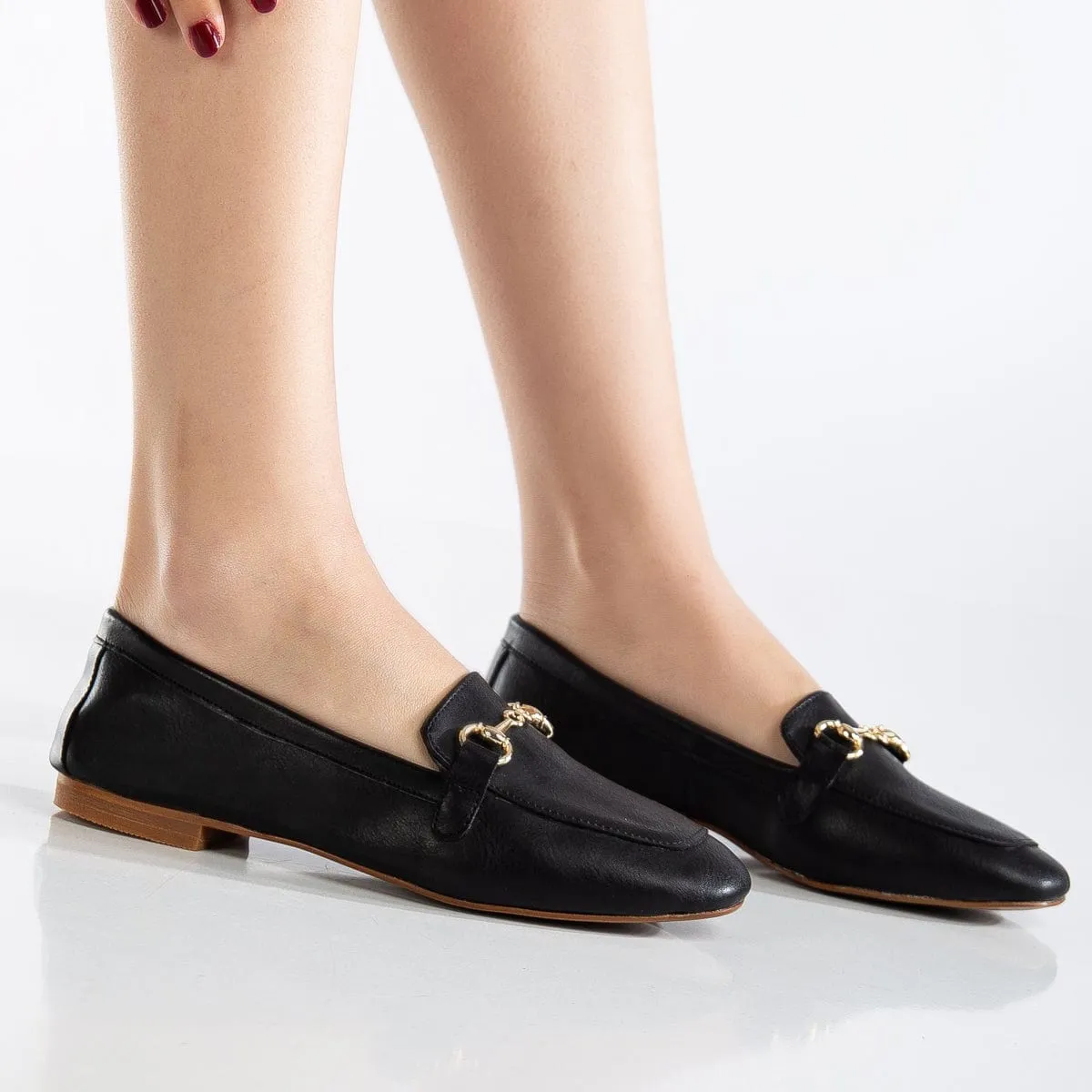 Olly Vegan-Leder Horsebit-Loafer | Schwarz